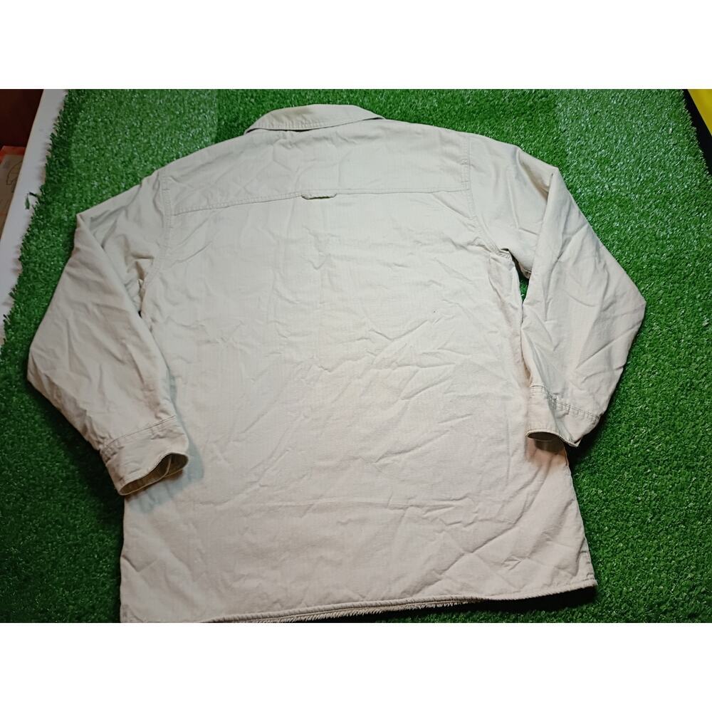 Levi's Men's Tan Fleece Lined Canvas Button Front Work Jacket - Picture 6 of 6